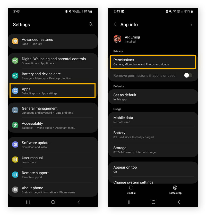 Checking and updating an Android app's permissions can help it work as expected.