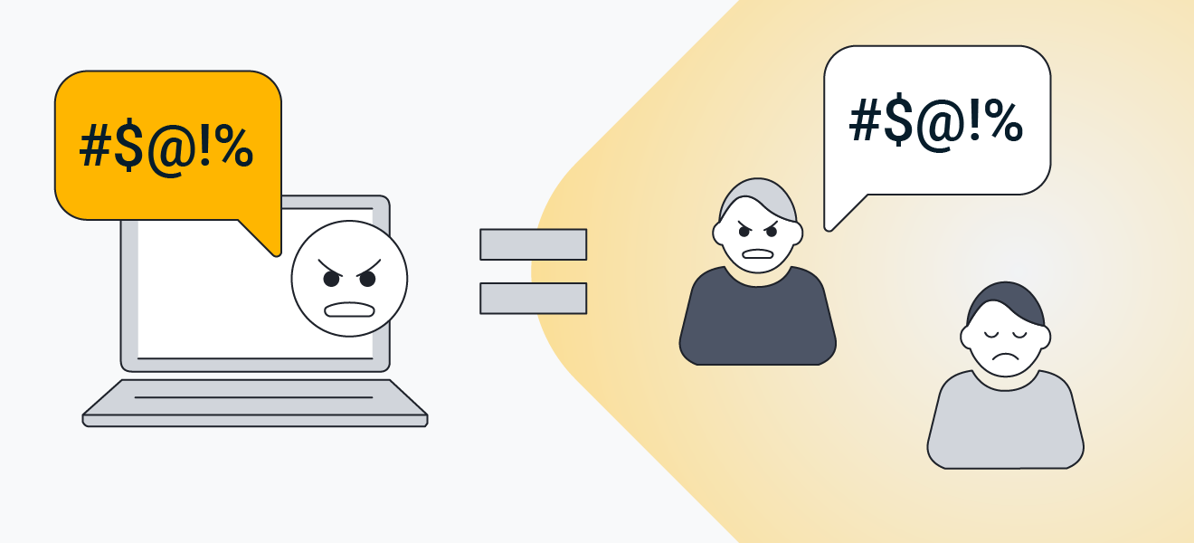Part of proper netiquette means not insulting others online.
