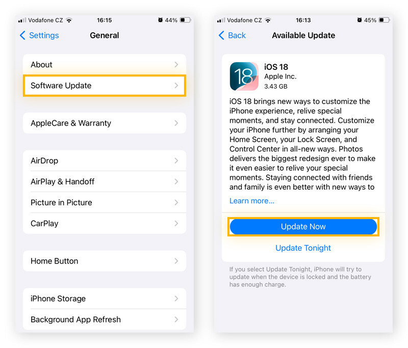 Updating to iOS 18 to optimize iPhone and prevent it from overheating.